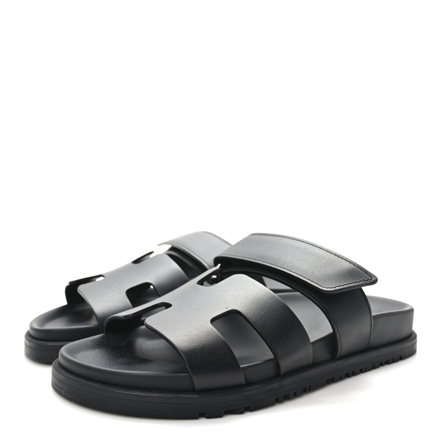 Calfskin Womens Chypre Sandals 35.5 Black