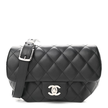Chanel Calfskin Quilted CC Uniform Flap Belt Bag Black 1 of 10