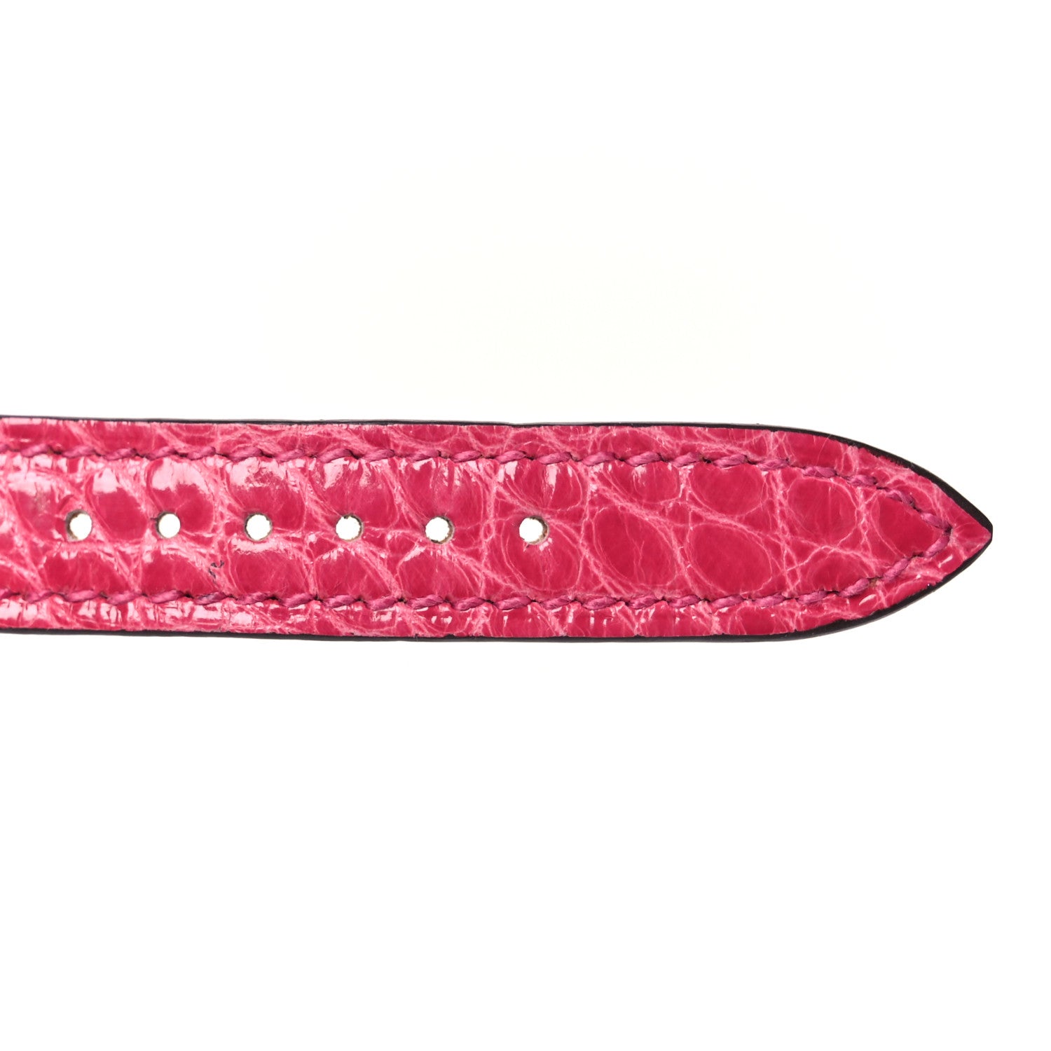 Hermes Shiny Alligator 23mm Cape Cod Watch Strap Framboise 3 of 7