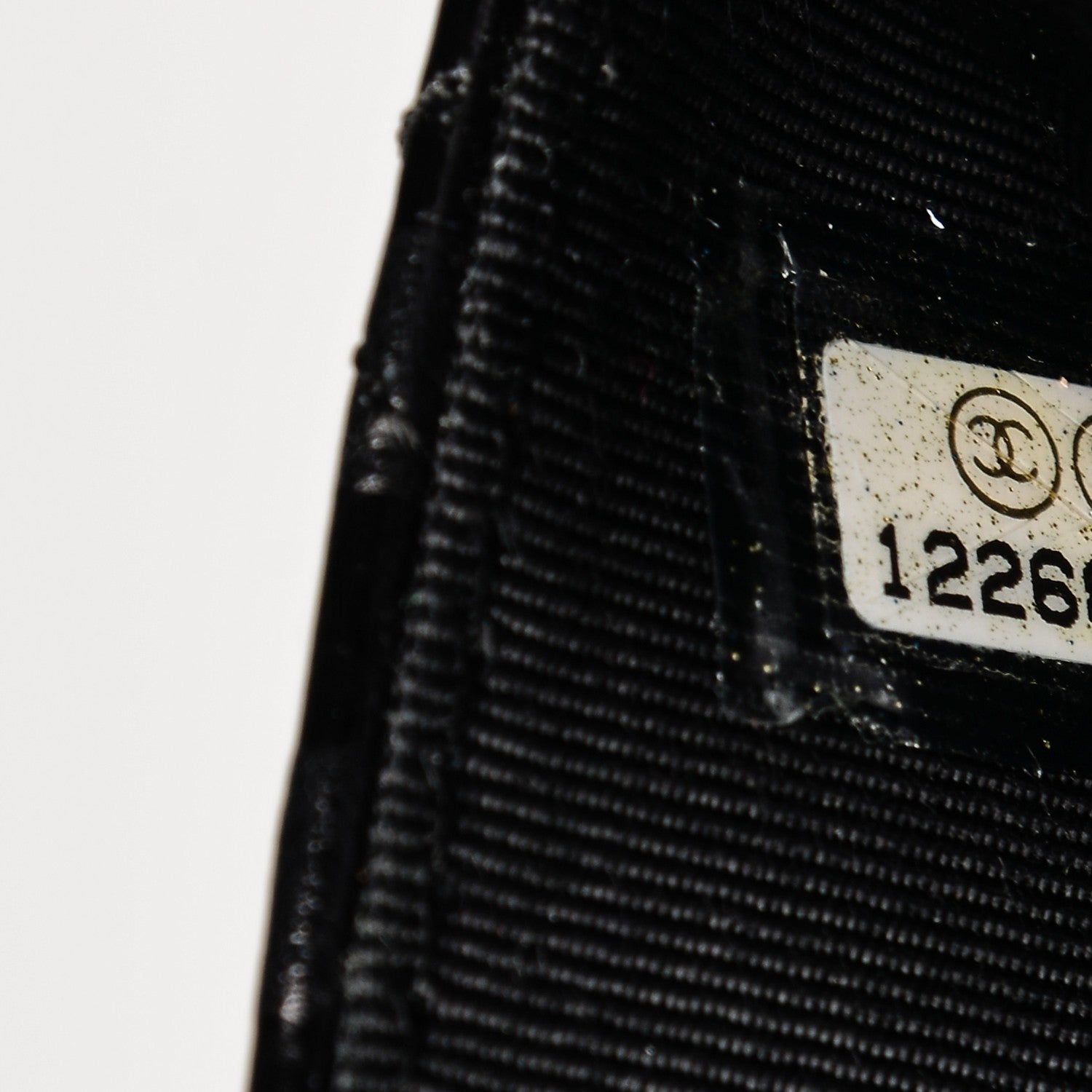 Chanel Aged Calfskin Striped Reissue Wallet On Chain WOC Black 8 of 8