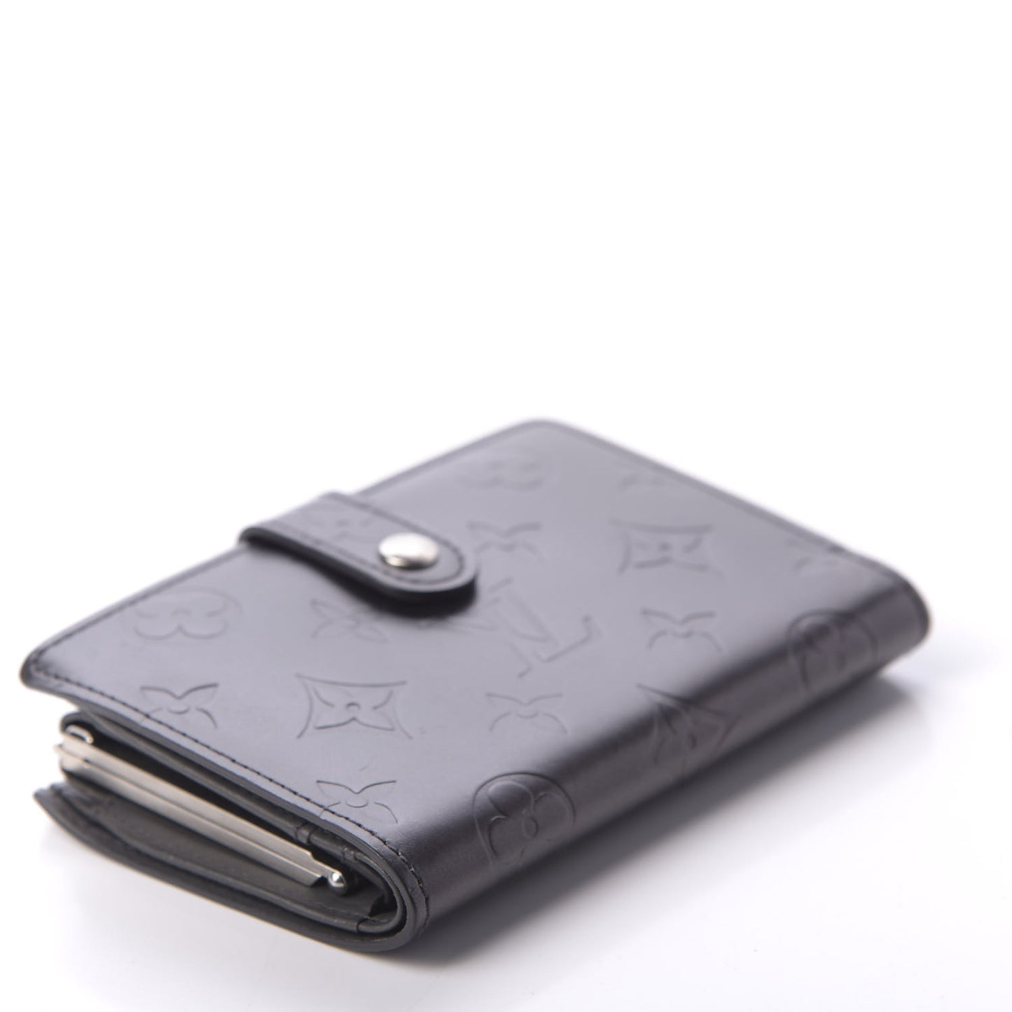 Mat Monogram French Purse Wallet Black