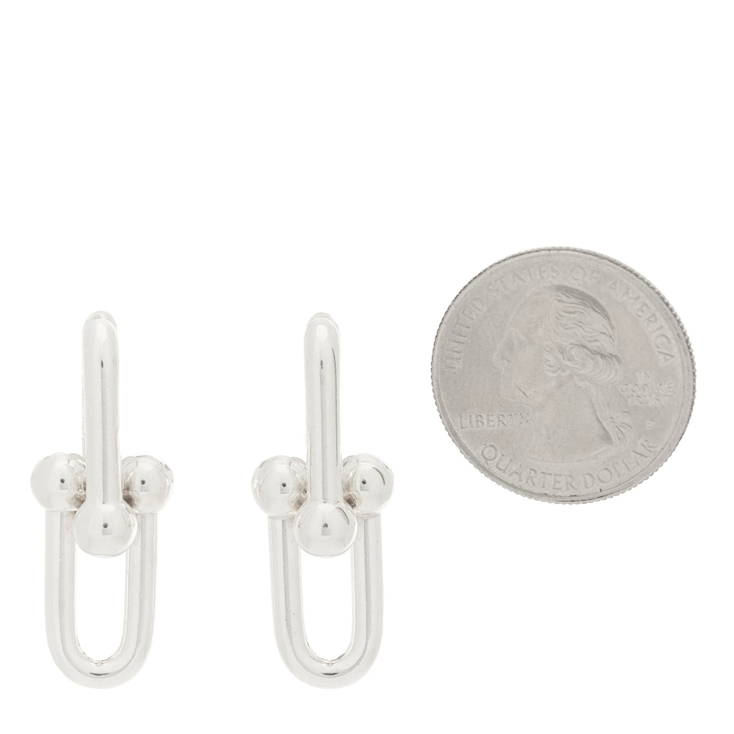 Sterling Silver Large HardWear Link Earrings