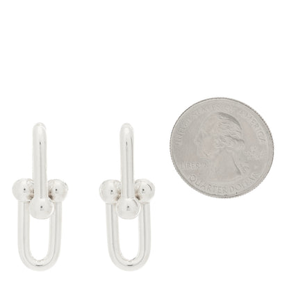 Tiffany Sterling Silver Large HardWear Link Earrings 2 of 4