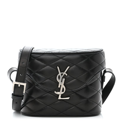 Saint Laurent Lambskin Quilted Monogram June Box Bag Black 1 of 10