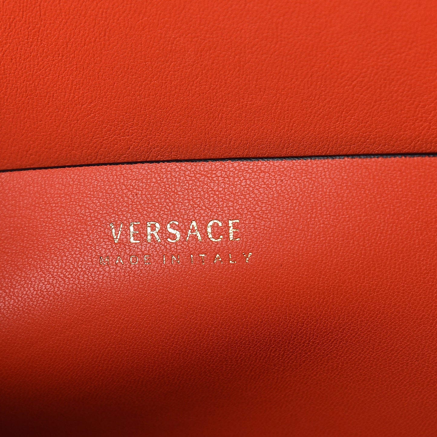 Calfskin Large Medusa Stud Tribute Tote Orange