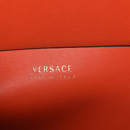 Versace Calfskin Large Medusa Stud Tribute Tote Orange 5 of 8
