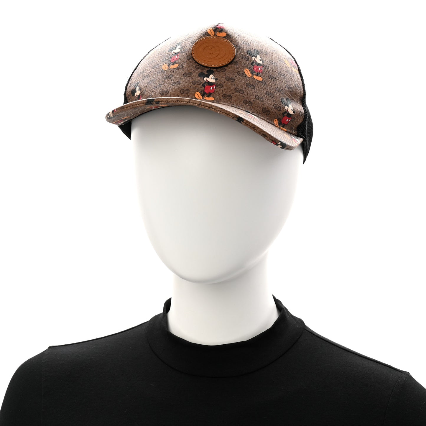 X DISNEY Mini Vintage GG Supreme Monogram Mickey Mouse Baseball Hat XL Beige Vintage Sun Oil