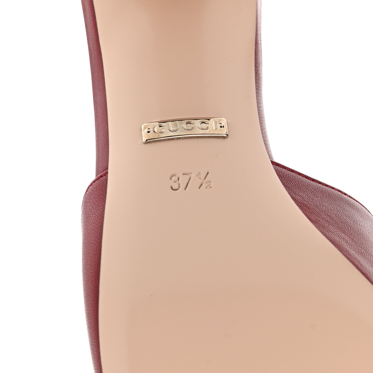 Gucci Malaga Kid Crystal Square G Madelyn Mules 37.5 Romantic Cerise 6 of 9