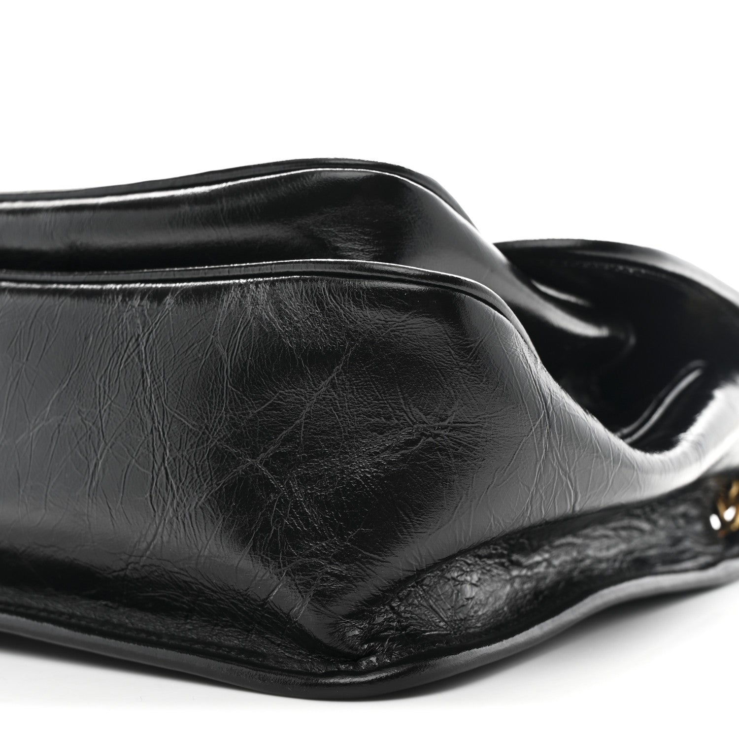 Saint Laurent Crinkled Calfskin Matelasse Monogram Medium Niki Chain Satchel Black 10 of 10