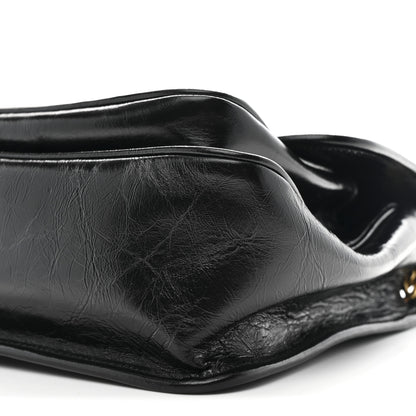 Saint Laurent Crinkled Calfskin Matelasse Monogram Medium Niki Chain Satchel Black 10 of 10
