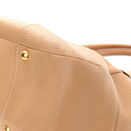 Prada Vitello Daino Pushlock Tote Sughero 10 of 23