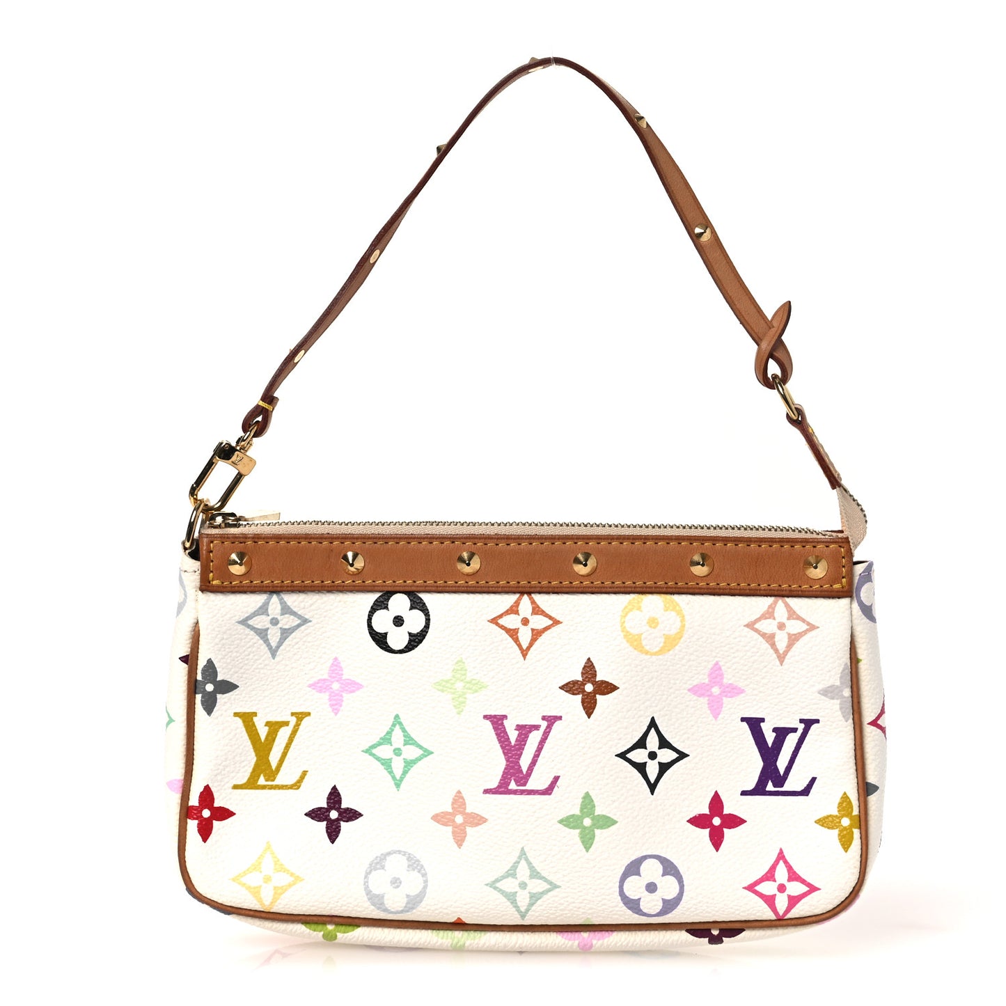 Monogram Multicolor Pochette Accessories White