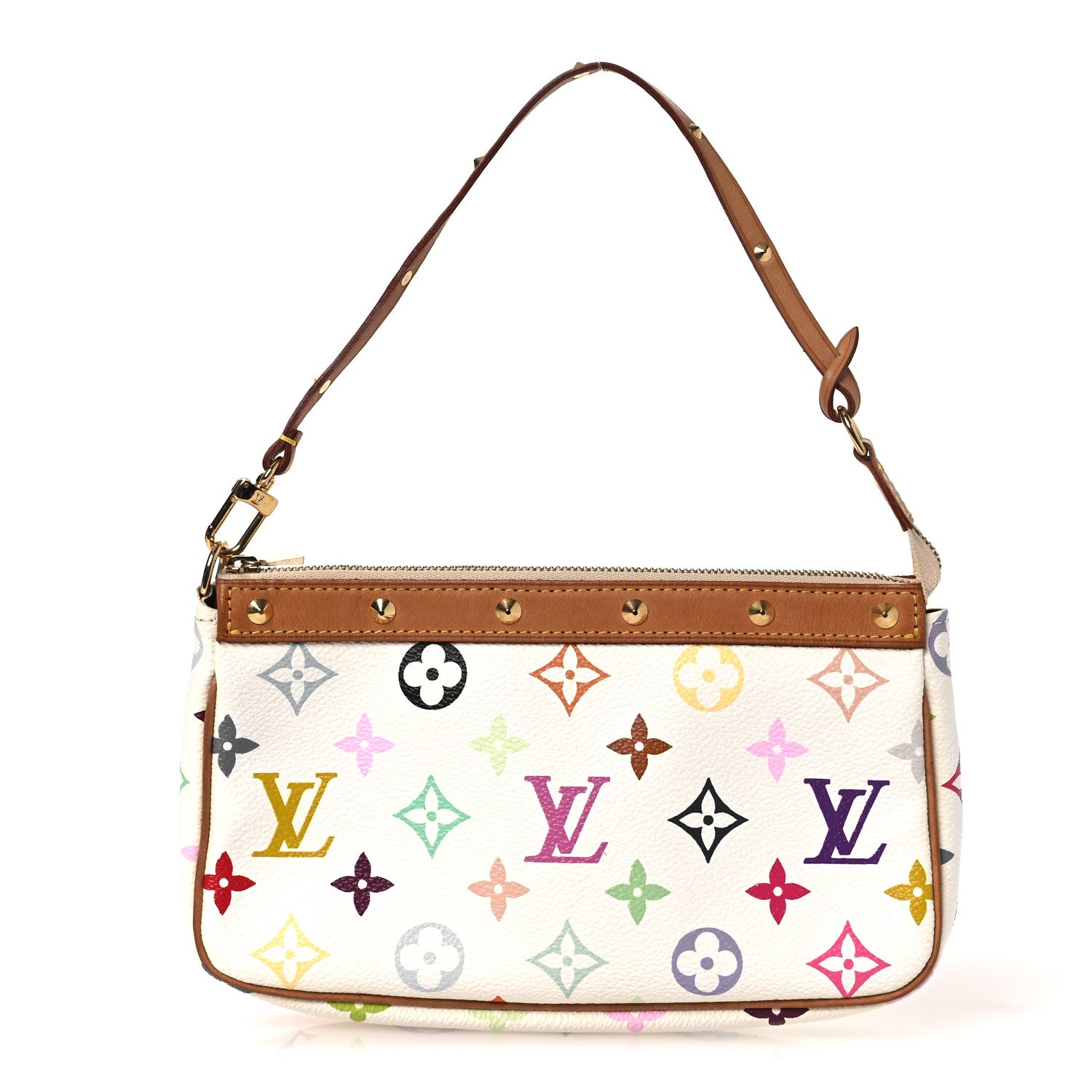 Louis Vuitton Monogram Multicolor Pochette Accessories White 1 of 11