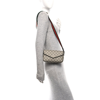 Gucci Calfskin Matelasse Small GG Marmont Chain Shoulder Bag Hibiscus Red 2 of 11