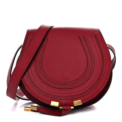 Chloe Calfskin Mini Marcie Round Crossbody Bag Red 1 of 12
