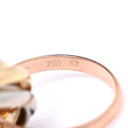 Cartier 18K Pink Yellow White Gold Five Band Les Must De Cartier Trinity Ring 52 6 7 of 10