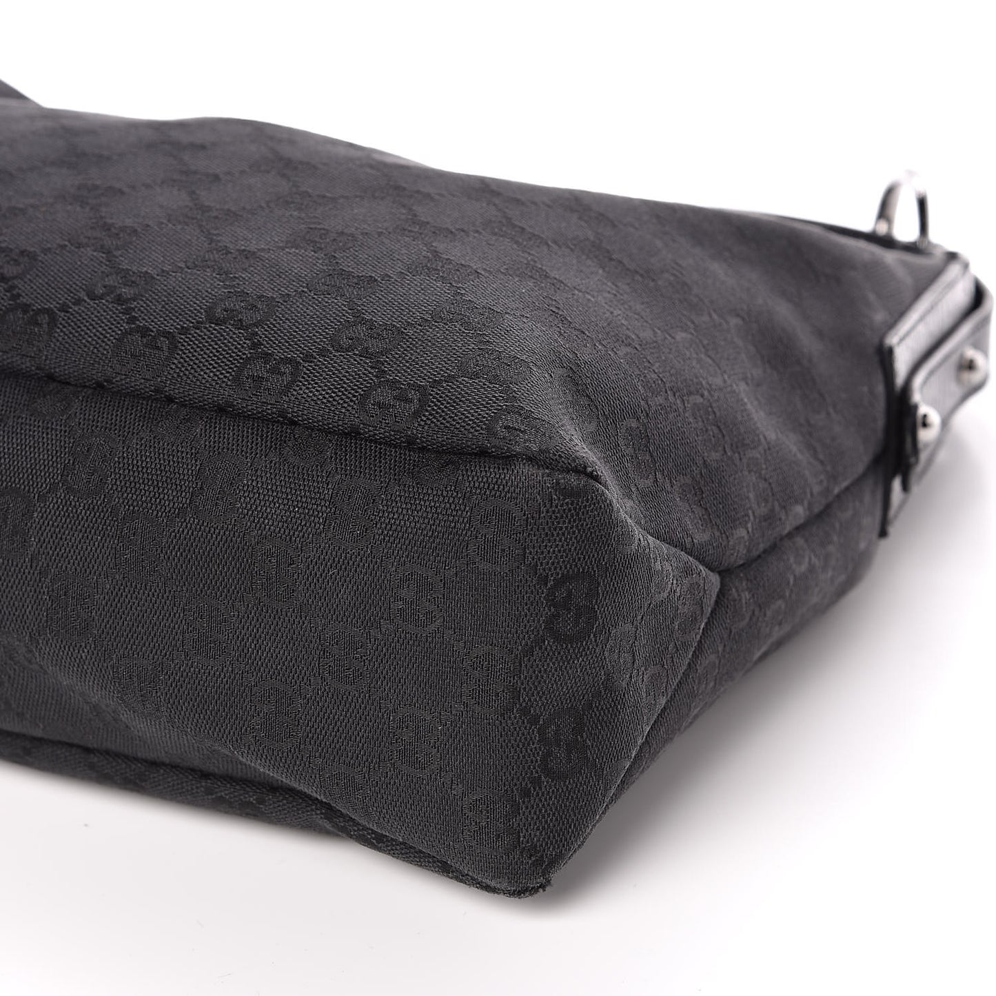 Monogram Medium Horsebit Chain Hobo Black