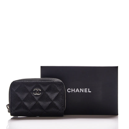 Chanel Caviar Quilted Zip Coin Purse Black 8 of 8