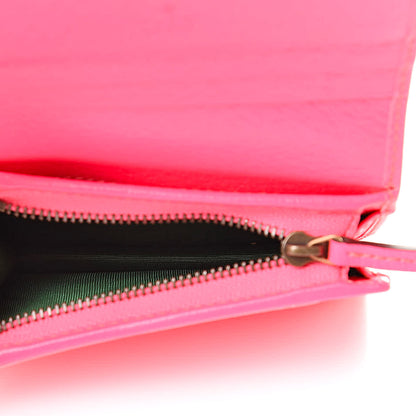 Gucci Calfskin Flora Print Zumi Card Case Fuxia Fluo 5 of 13