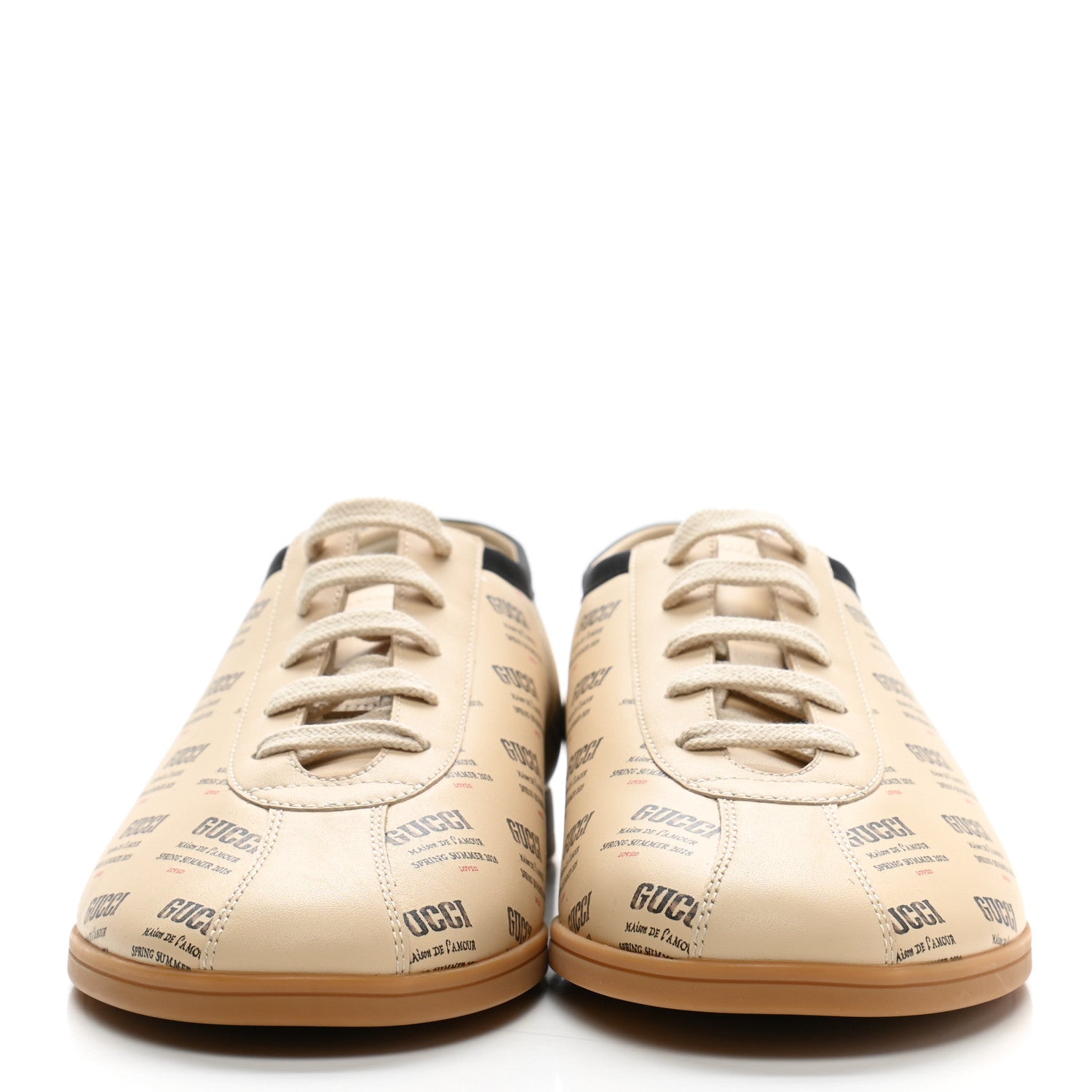 Gucci Calfskin Stamp Print Mens Falacer Sneakers 9 Soy 2 of 9