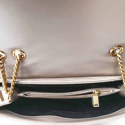 Saint Laurent Calfskin Y Quilted Monogram Medium Loulou Chain Satchel Dark Beige 4 of 4