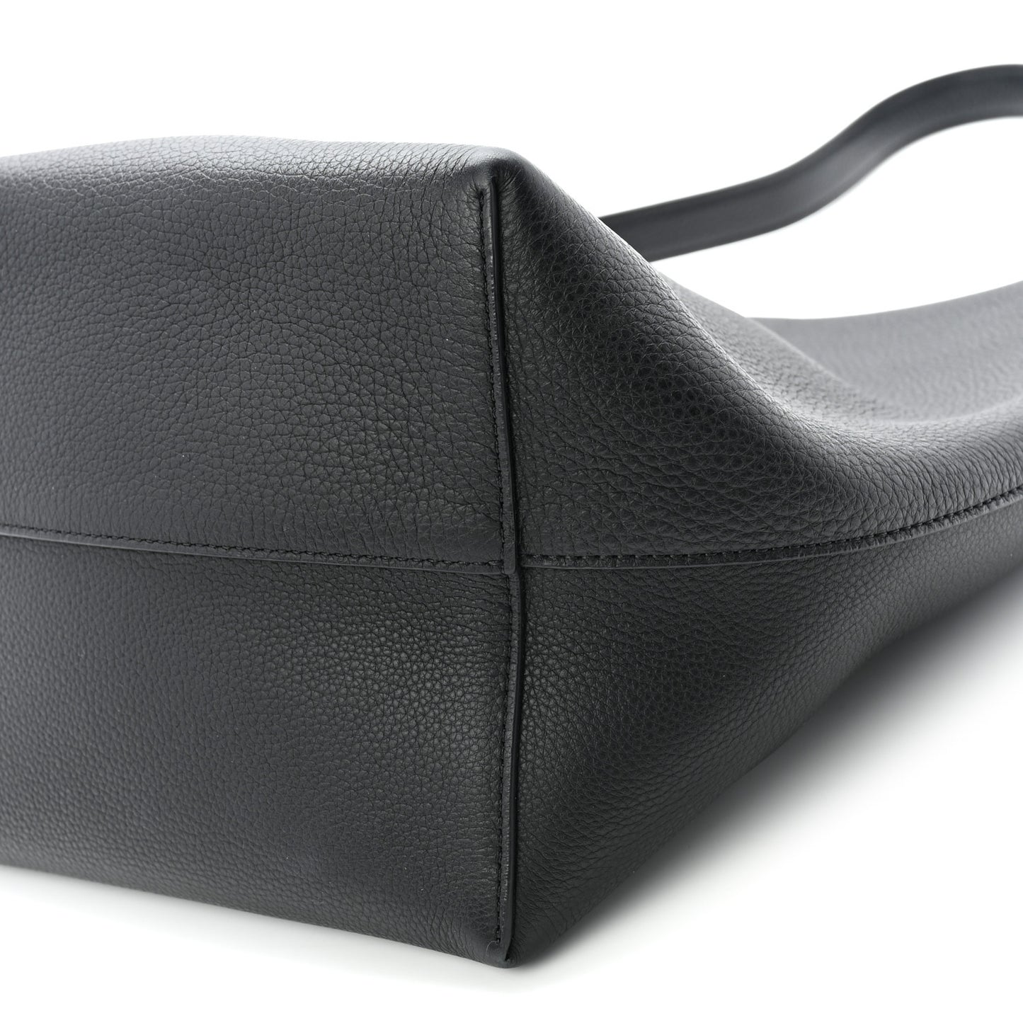 Grained Calfskin Medium N/S Park Tote Black