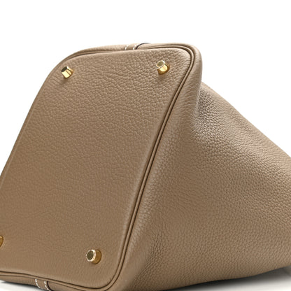 Hermes Taurillon Clemence Picotin Lock 22 MM Etoupe 10 of 11