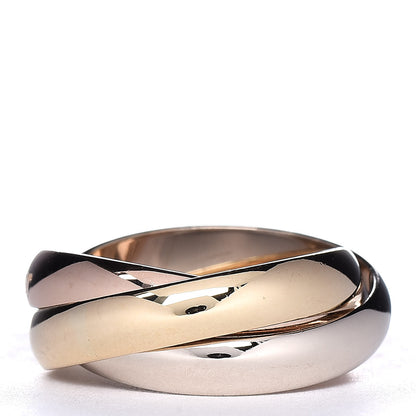 Cartier 18K Pink Yellow White Gold Classic Les Must De Trinity Ring 49 4.75 3 of 5