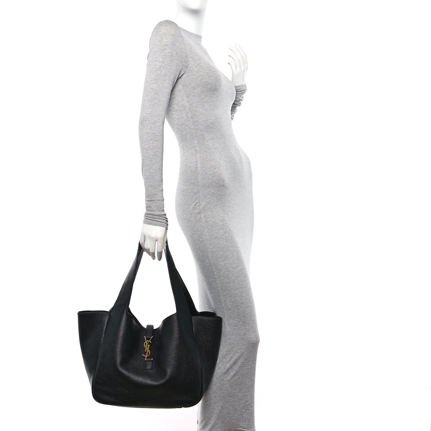 Grained Deerskin Bea Tote Black