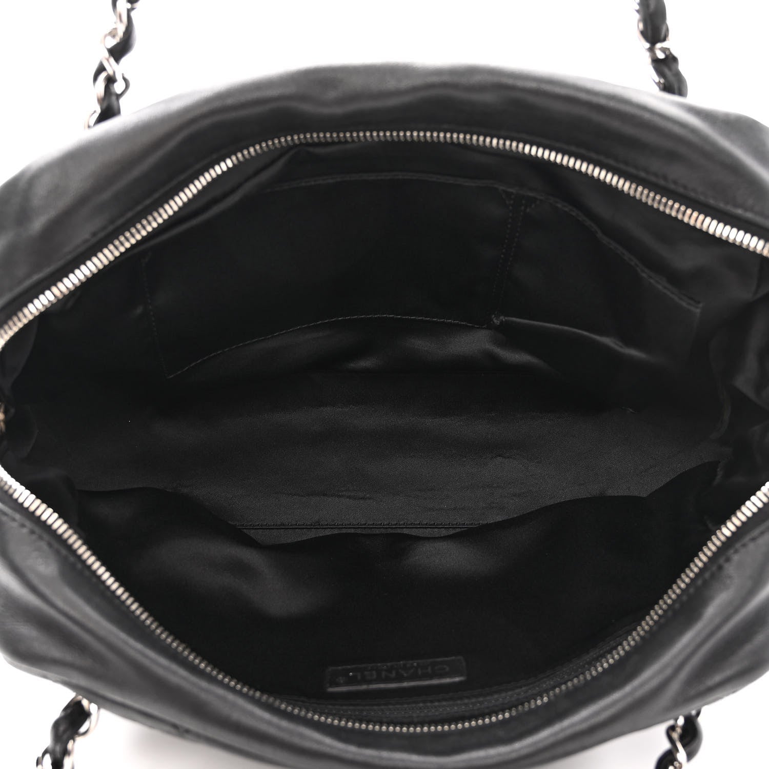 Chanel Lambskin Quilted Medium Chain Around Tote Black 4 of 12