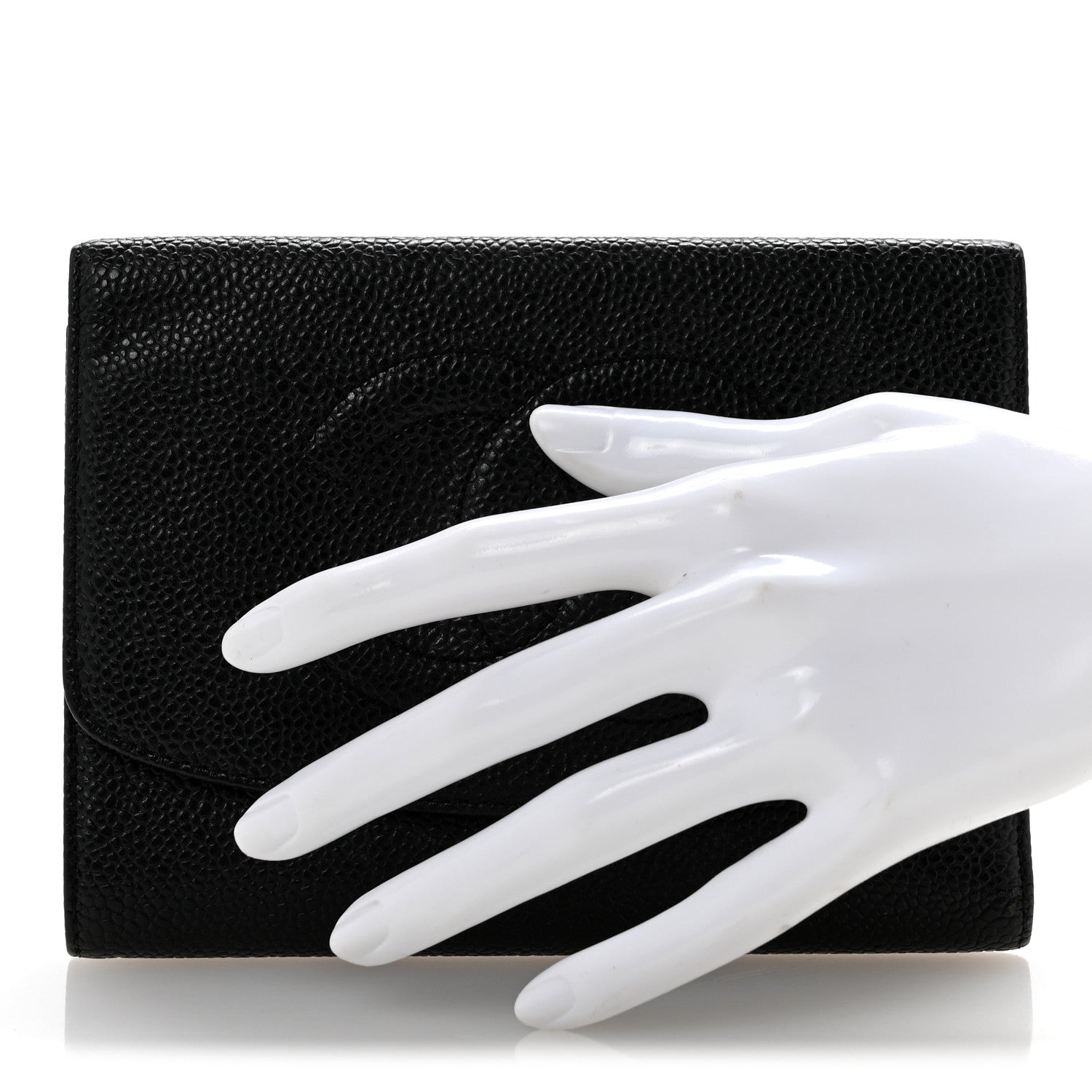 Chanel Caviar Timeless CC Compact Wallet Black 2 of 12