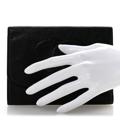 Chanel Caviar Timeless CC Compact Wallet Black 2 of 12