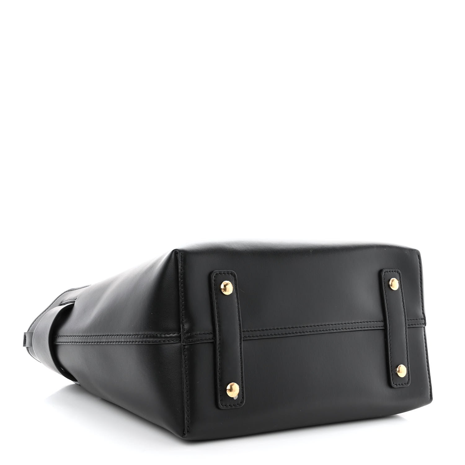 Burberry Smooth Calfskin Triple Stud Small Belt Bag Black Tan 4 of 10