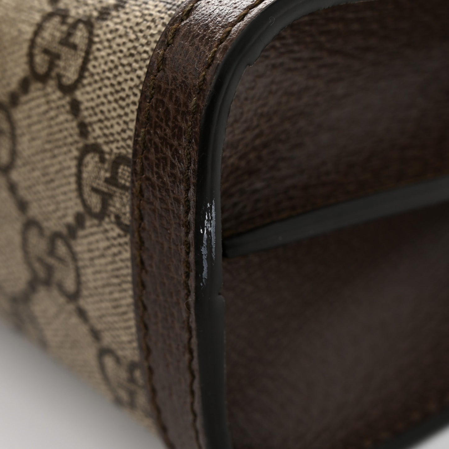 GG Supreme Monogram Web Small Ophidia Chain Shoulder Bag Brown