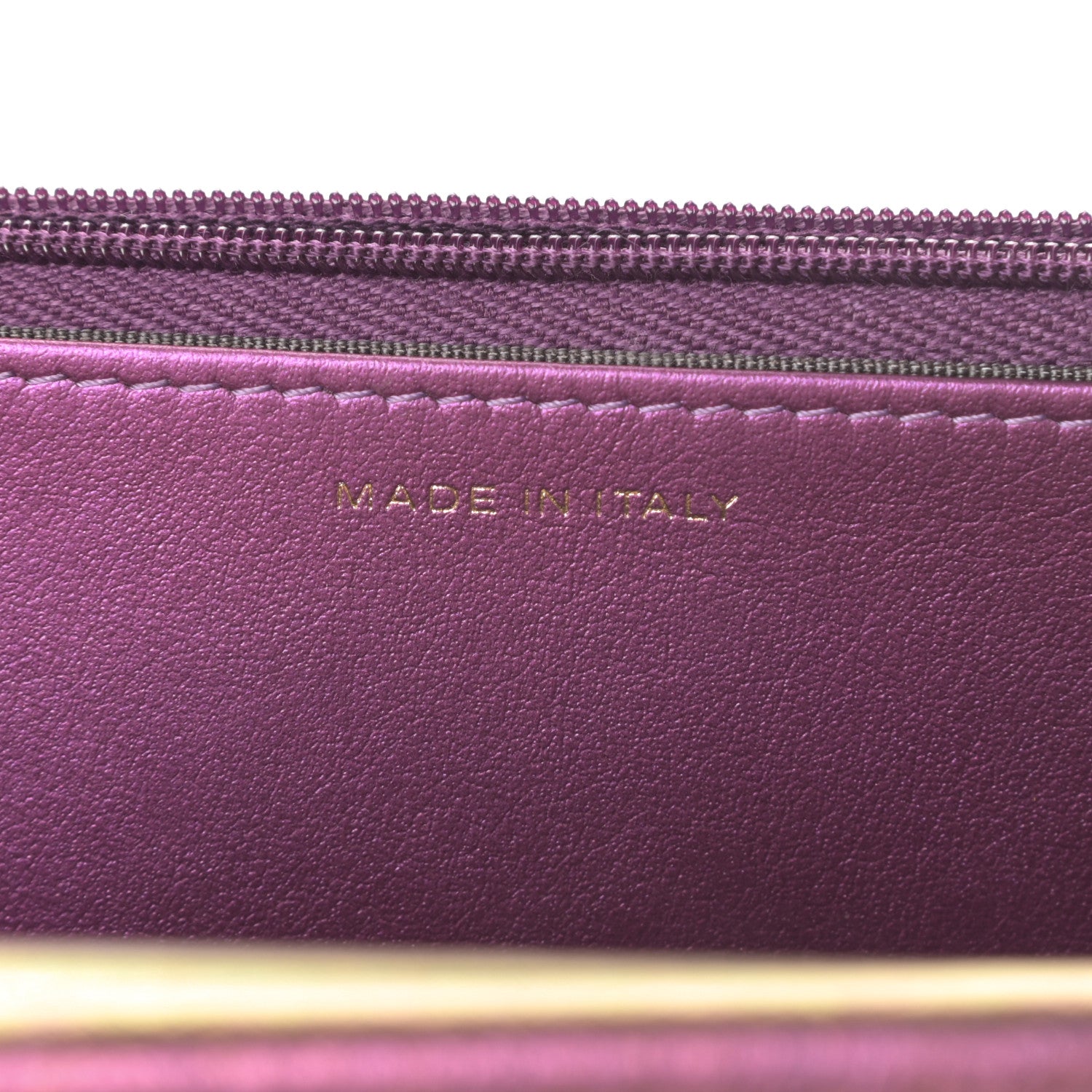 Chanel Iridescent Lambskin Quilted Wallet On Chain WOC Purple 7 of 12
