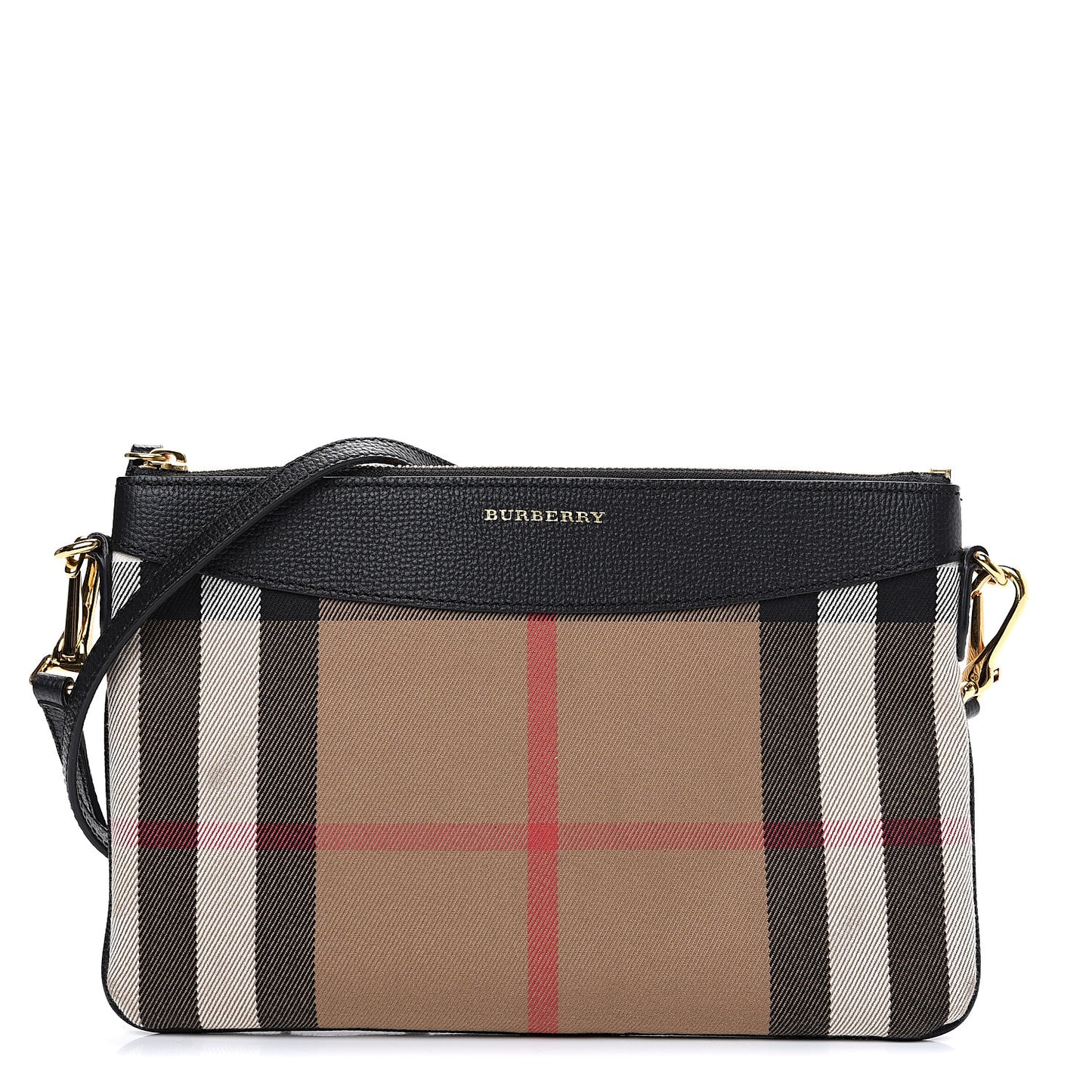 House Check Derby Peyton Crossbody Clutch Bag Black