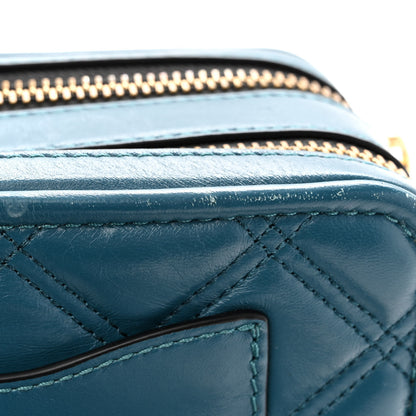 Marc Jacobs Natural Grain Calfskin Quilted The Softshot 21 Bag Blue 12 of 13