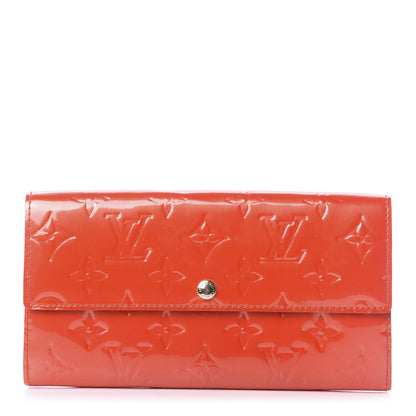 Louis Vuitton Vernis Sarah Wallet Orange Sunset 1 of 12