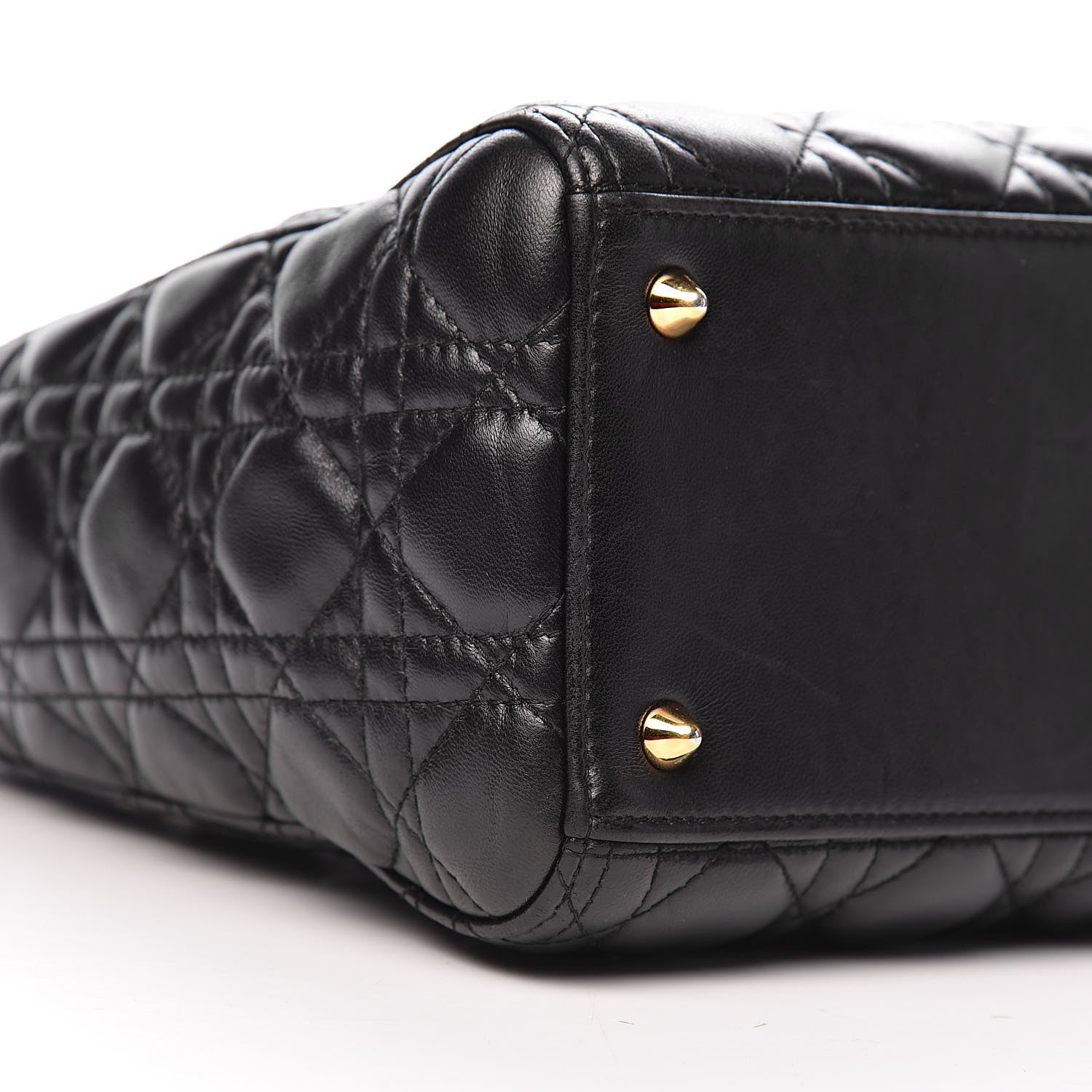 Christian Dior Lambskin Cannage Medium Lady Dior Black 8 of 10