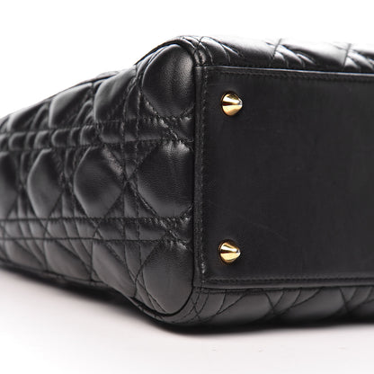 Christian Dior Lambskin Cannage Medium Lady Dior Black 8 of 10