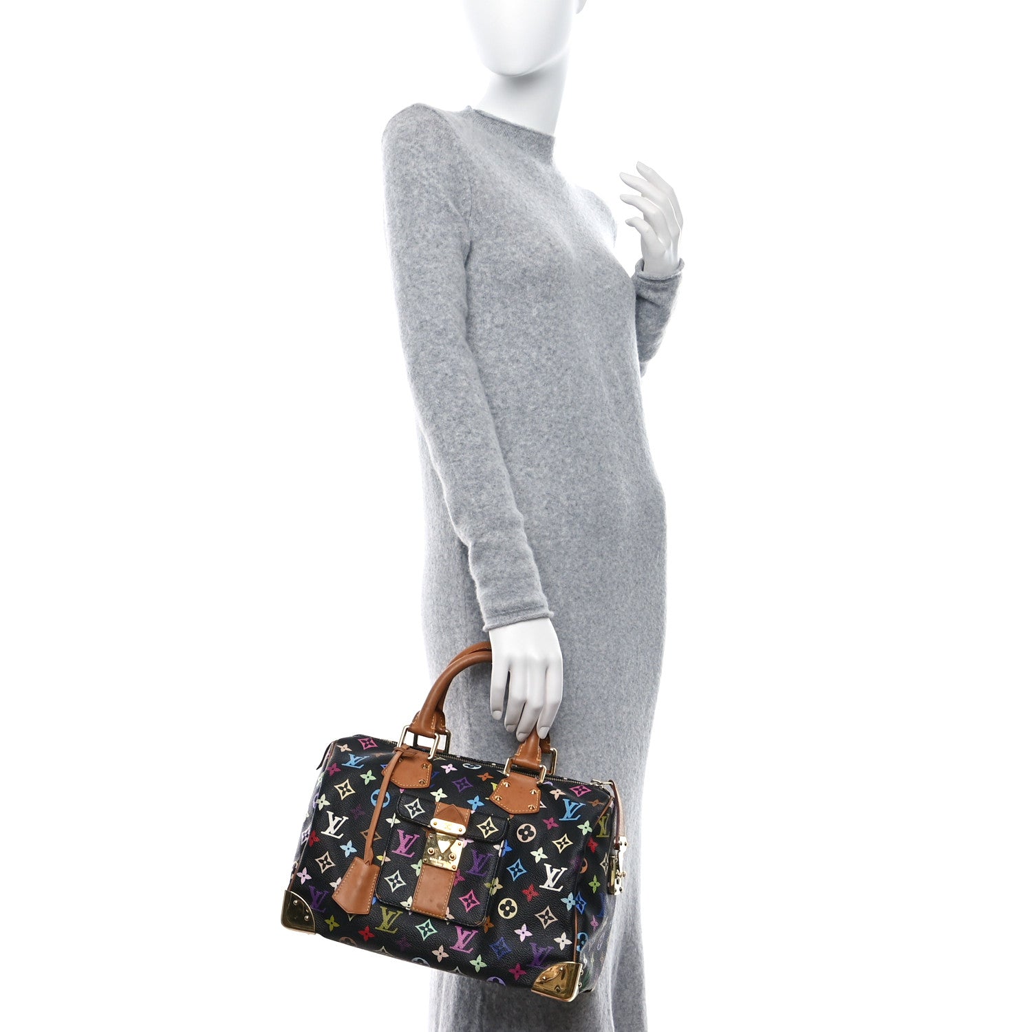 Louis Vuitton Monogram Multicolor Speedy 30 Black 2 of 9