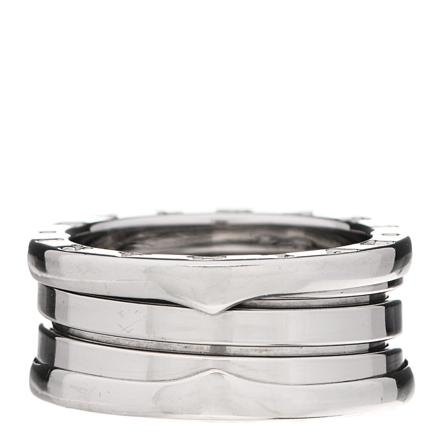 18K White Gold B.Zero1 Three-Band Ring 49 5
