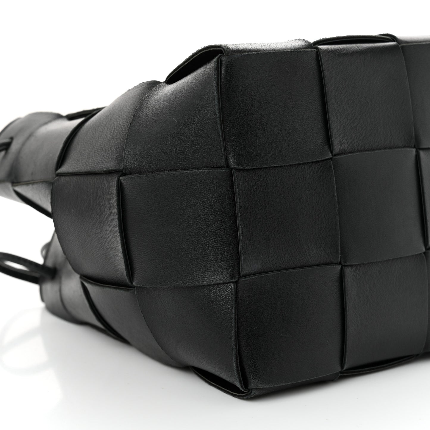 Nappa Maxi Intrecciato Cassette Bucket Bag Black