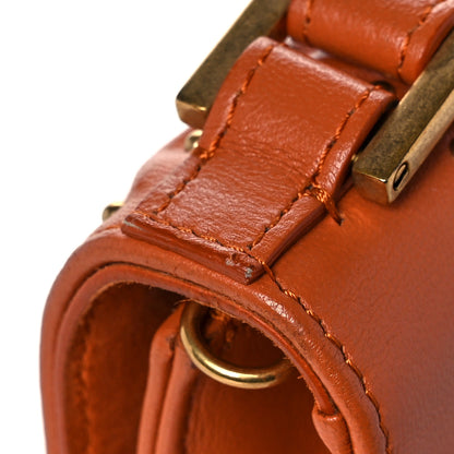 Christian Dior Calfskin Studded Diorama Top Handle Wallet on Chain Pouch Orange 11 of 17