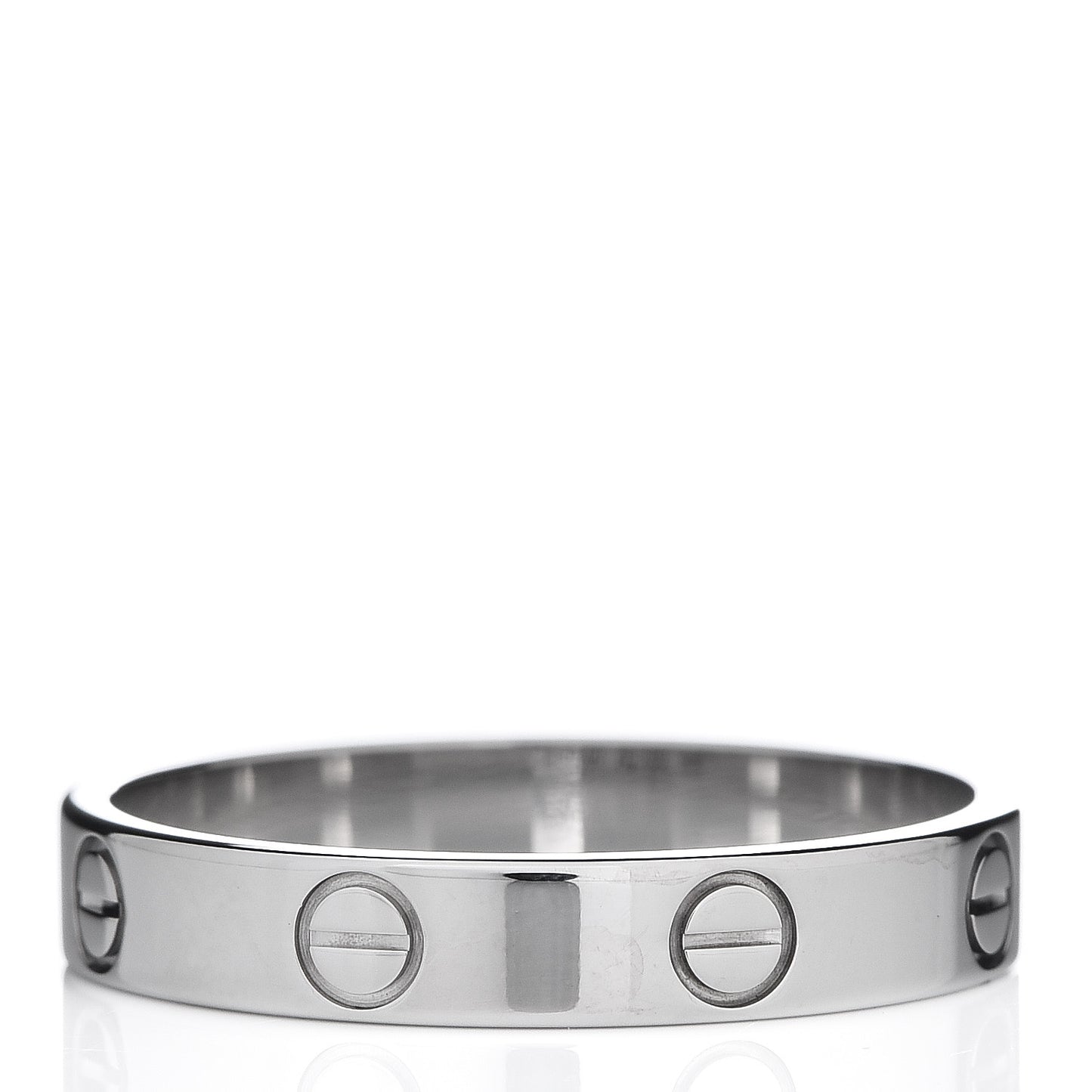 18K White Gold 3.5mm LOVE Wedding Band Ring 58 8.5