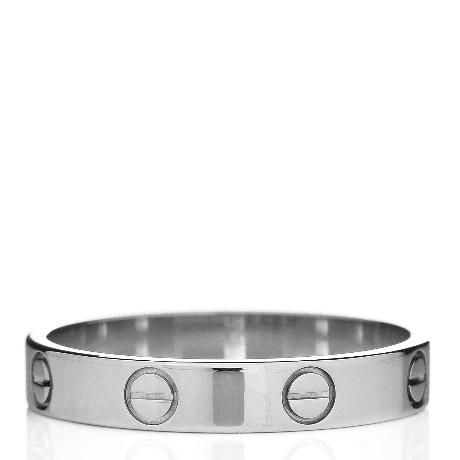 Cartier 18K White Gold 3.5mm LOVE Wedding Band Ring 58 8.5 3 of 5