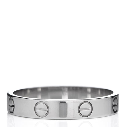 Cartier 18K White Gold 3.5mm LOVE Wedding Band Ring 58 8.5 3 of 5