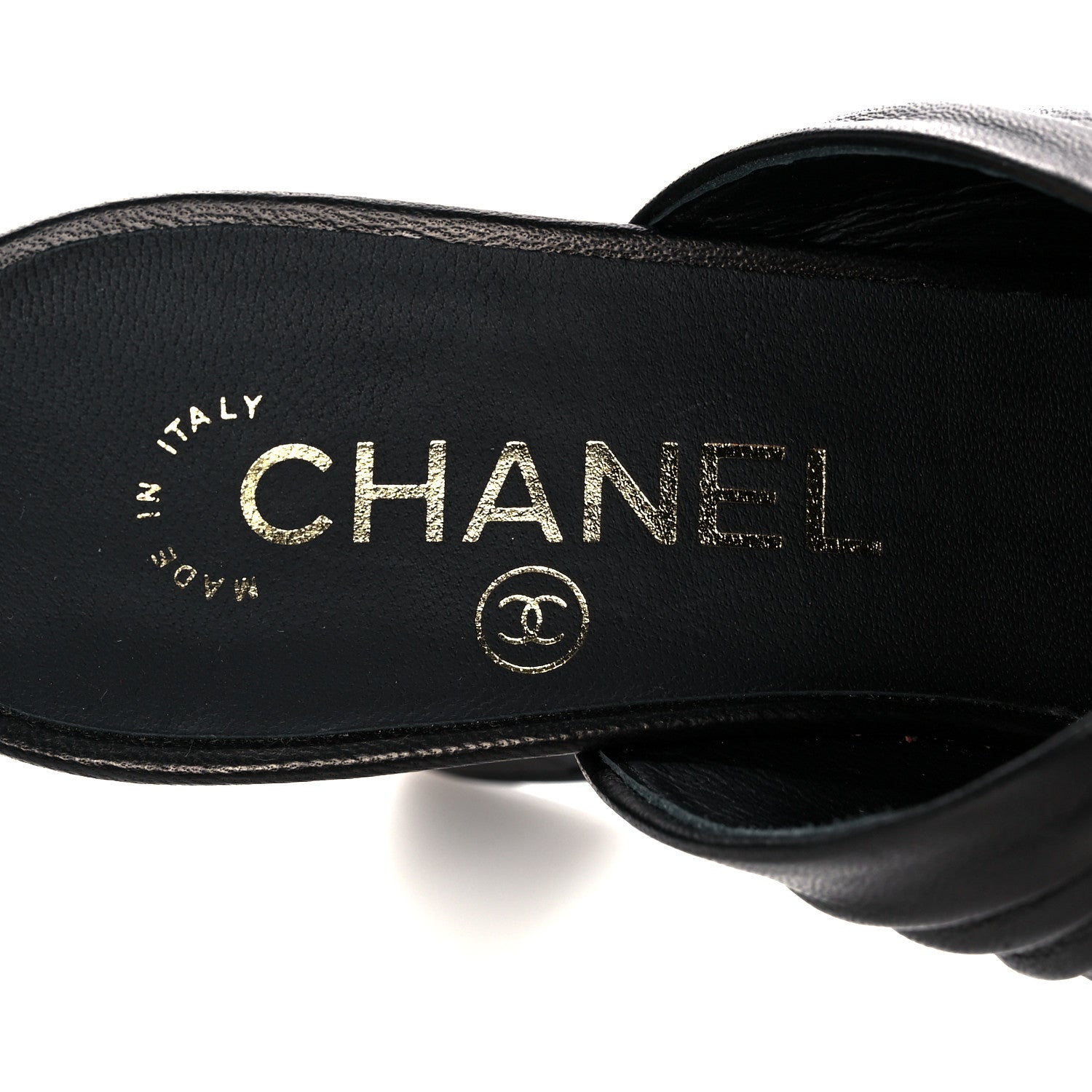 Chanel Calfskin Bows CC Mules 36 Black 7 of 9