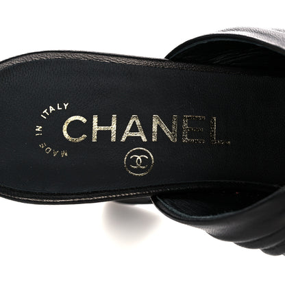 Chanel Calfskin Bows CC Mules 36 Black 7 of 9