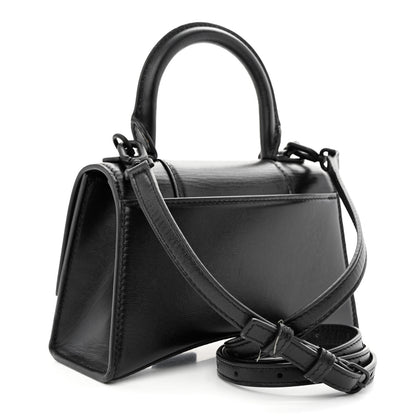 Balenciaga Shiny Box Calfskin Strass Hourglass Top Handle Bag XS Black 3 of 13